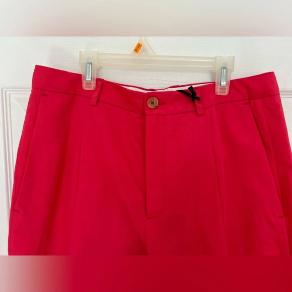 Drycorn Women's Pink Linen Blend High Waist Barrel Balloon Leg Pants Sz 33/34 XL - Picture 3 of 10